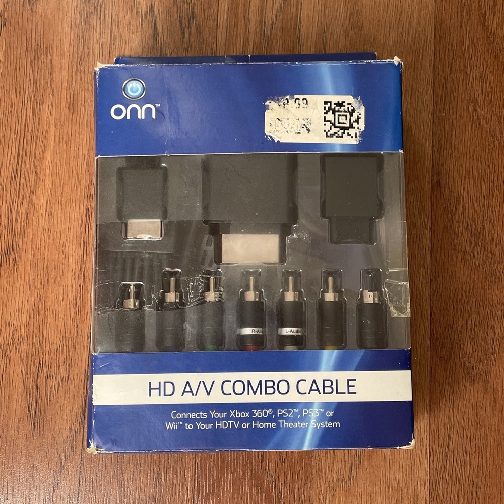 Onn ONA12MG020 HD A/V Combo Component RCA Cable Xbox 360 PS2 PS3 Wii Universal